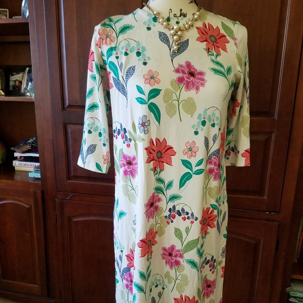 NEW J.Jill Women  Floral Shift Dress Size XSP